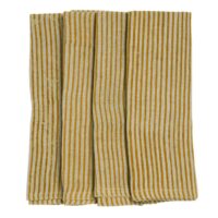 Chamois – Stripe Servett  45×45 cm Linen Ochre 2-p