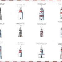 Lighthouse Interiör – Fyrar Inplastad Bordstablett 42*30 cm