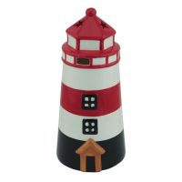 Lighthouse – Fyr för värmeljus keramik röd låg